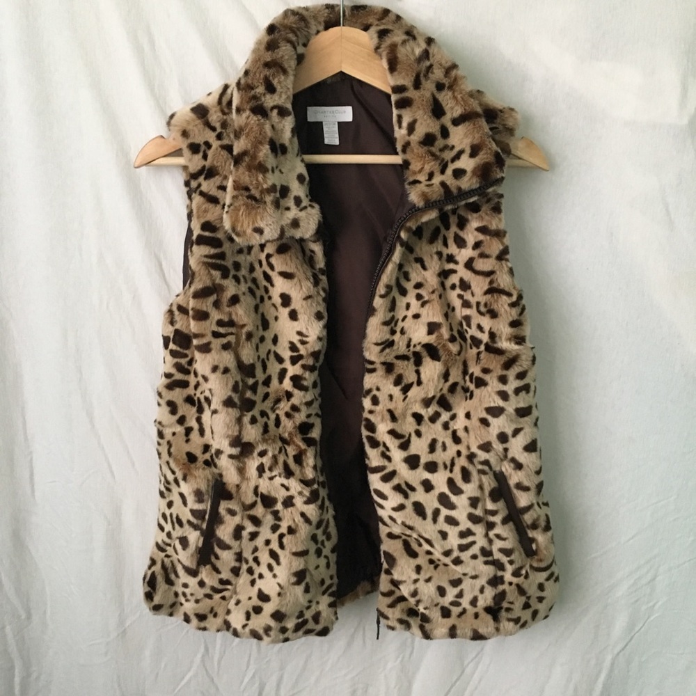 Charter Club Faux Fur Vest